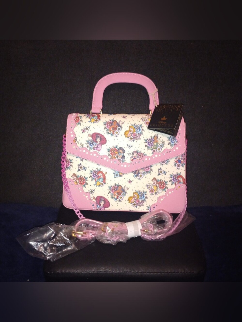 NWT Disney Loungefly Floral Tattoo Crossbody Bag